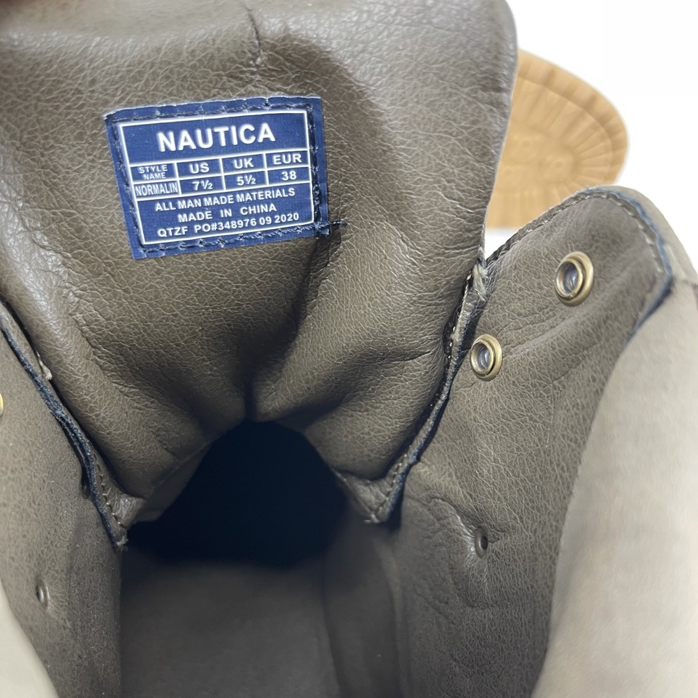 ✨ Nautica Military Green Lace Up Boots 7.5US - Picture 8 of 9